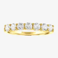 Lab Created White Sapphire 10K Gold Band