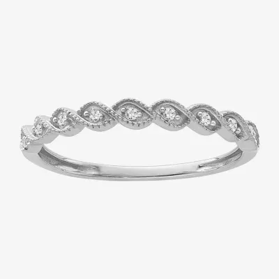 1/10 CT. T.W. Mined White Diamond Sterling Silver Band