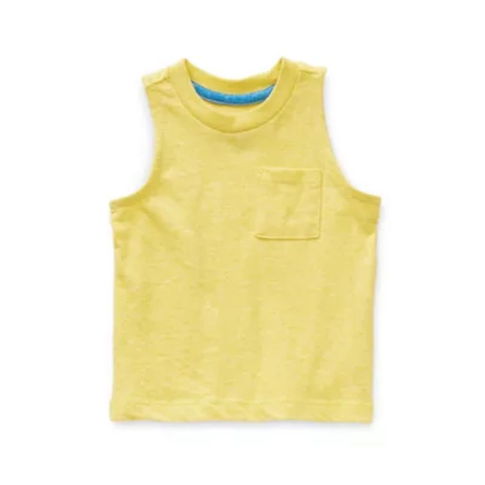 Okie Dokie Baby Boys Crew Neck Sleeveless Muscle T-Shirt