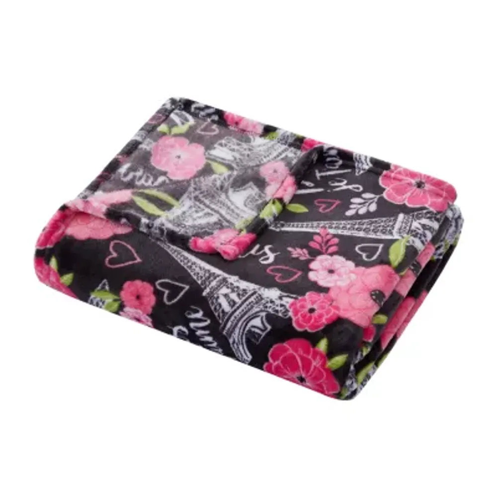 Kute Kids Kute Kids Je Taime Paris Lightweight Throw