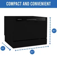 Farberware Professional FCD06ABBBKA 6 Place Setting Countertop Dishwasher