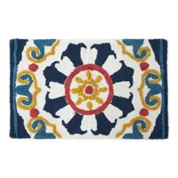 Distant Lands 20x32 Blue Medallion Fashion Bath Rug