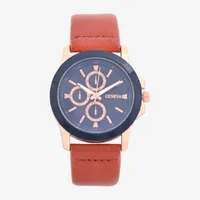 Geneva Mens Brown Strap Watch Mac5150jc