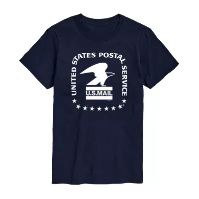 Mens Crew Neck Short Sleeve Classic Fit USPS Graphic T-Shirt