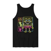 Mens Crew Neck Sleeveless Spongebob Tank Top