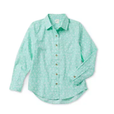 Thereabouts Little & Big Girls Long Sleeve Button-Down Shirt