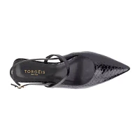 Torgeis Womens Oria Pointed Toe Wedge Heel Pumps