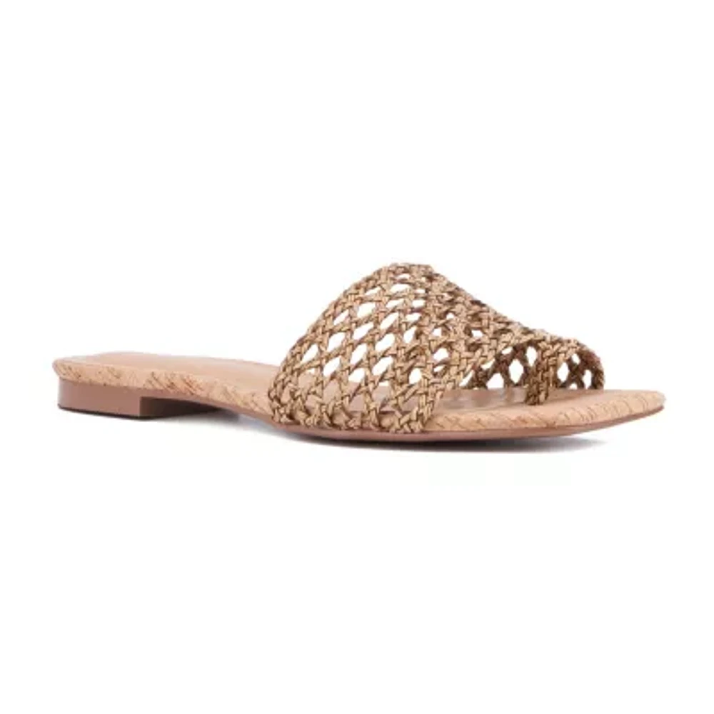 Torgeis Womens Bronze Flat Sandals