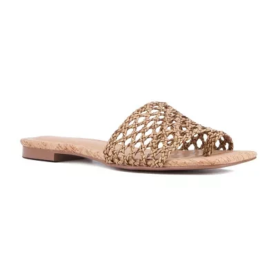 Torgeis Womens Bronze Flat Sandals