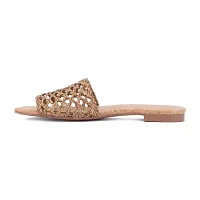 Torgeis Womens Bronze Flat Sandals