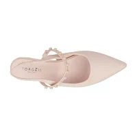 Torgeis Womens Tamara Pointed Toe Kitten Heel Pumps