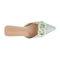 Torgeis Womens Agustina Pointed Closed Toe Mules