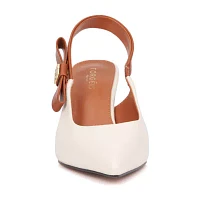 Torgeis Womens Inessa Flared Heel Pumps