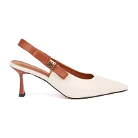 Torgeis Womens Inessa Flared Heel Pumps