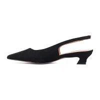 Torgeis Womens Bernadette Pointed Toe Kitten Heel Pumps
