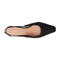 Torgeis Womens Bernadette Pointed Toe Kitten Heel Pumps
