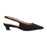 Torgeis Womens Bernadette Pointed Toe Kitten Heel Pumps