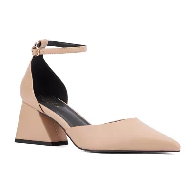 Torgeis Womens Vicki Block Heel Pumps
