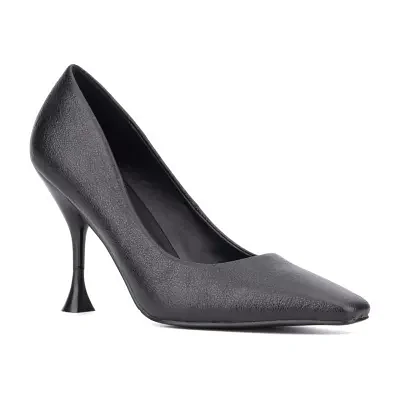 Torgeis Womens Kamana Flared Heel Pumps