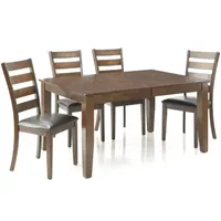 Landry 5-Piece Dining Set with Ladder Back Chairs