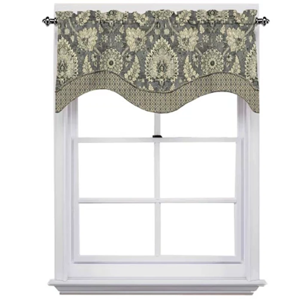 Waverly Clifton Hall Rod-Pocket Scalloped Valance