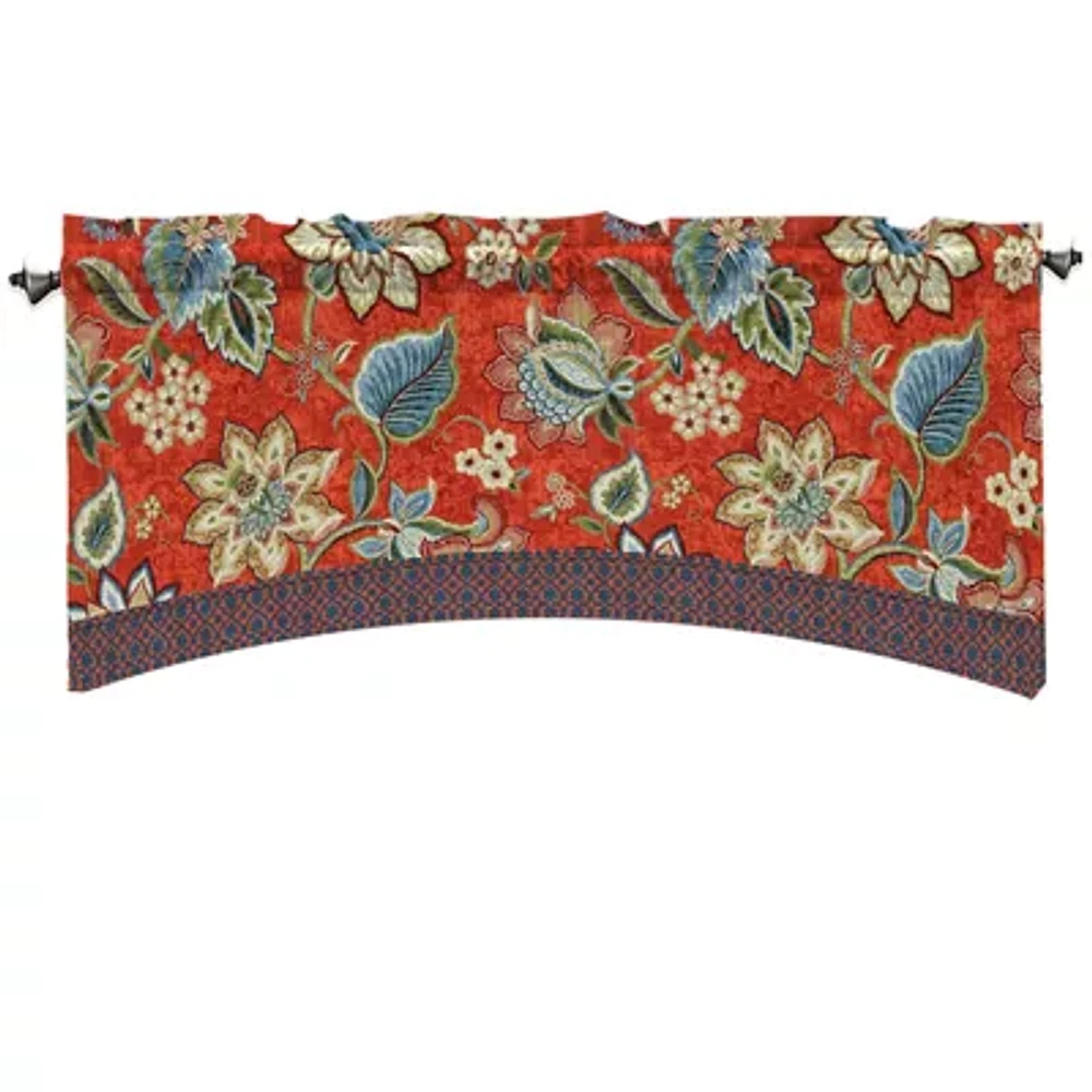 Waverly Brighton Blossom Rod-Pocket Arch Valance