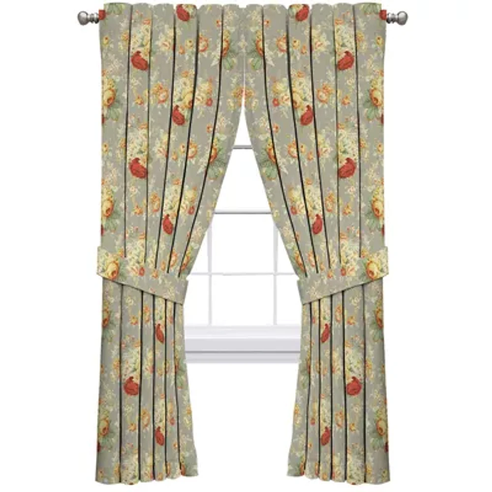 Waverly Light-Filtering Rod Pocket Single Curtain Panel