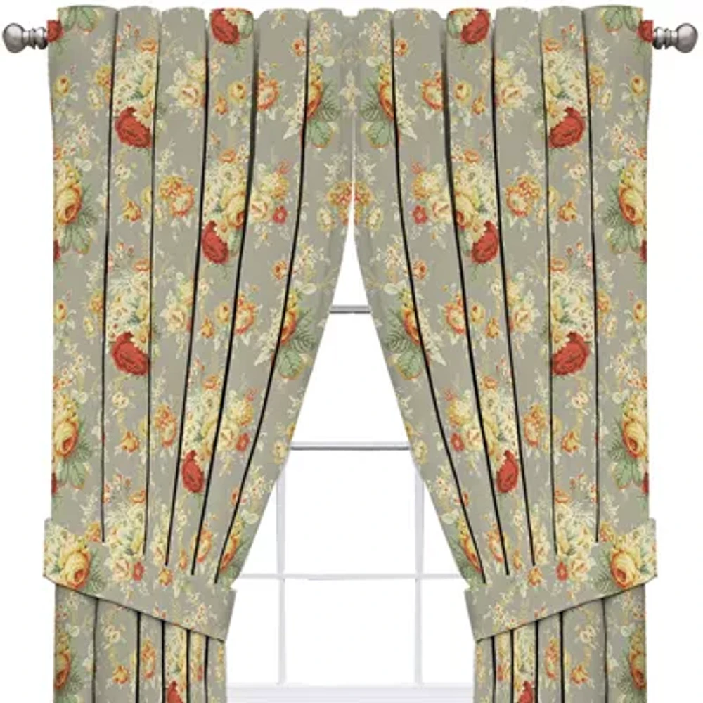 Waverly Light-Filtering Rod Pocket Single Curtain Panel