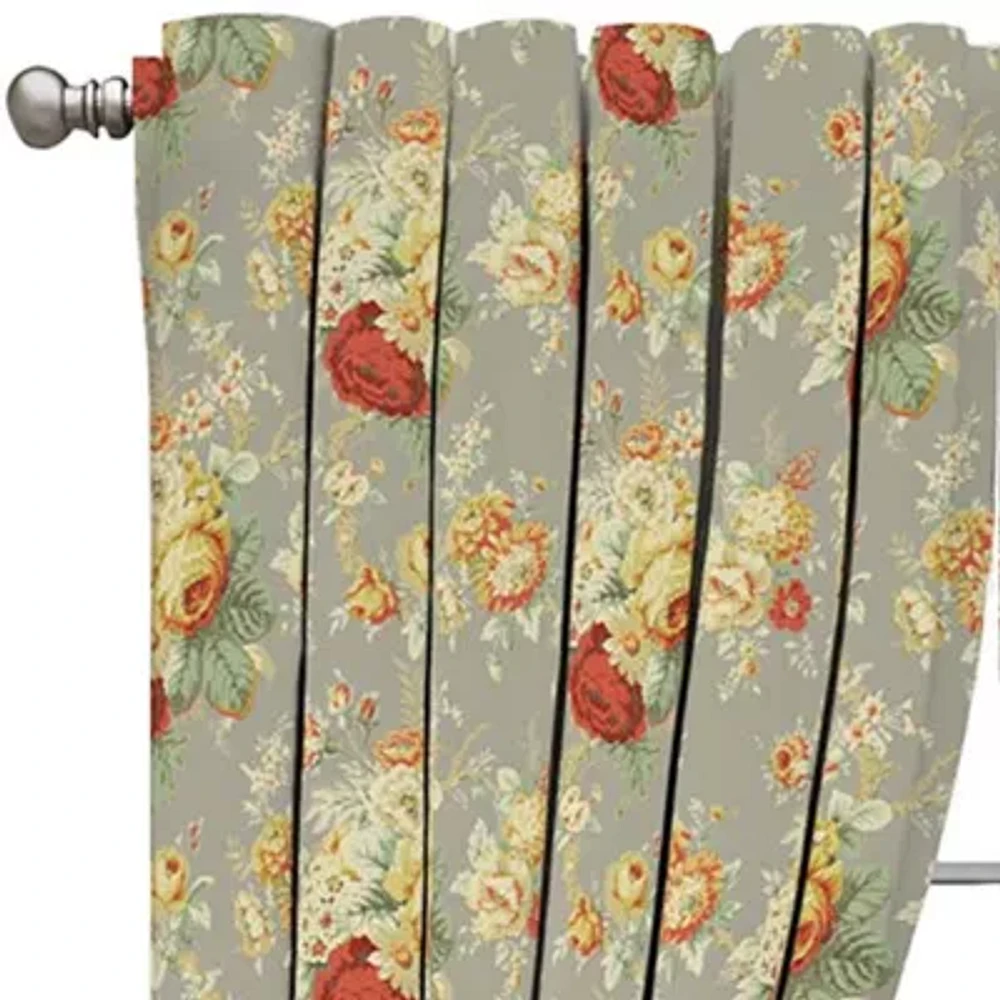 Waverly Light-Filtering Rod Pocket Single Curtain Panel