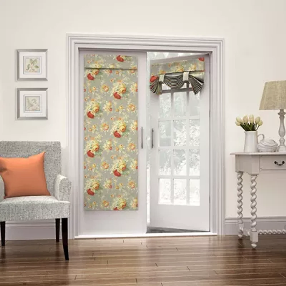 Waverly Light-Filtering Rod Pocket Single Door Panel Curtain