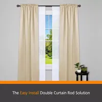 Kenney® Fast Fit™ Easy Install Birkin Double Curtain Rod