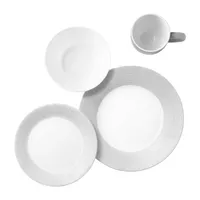 Corelle Woven Lines 16-pc. Glass Dinnerware Set