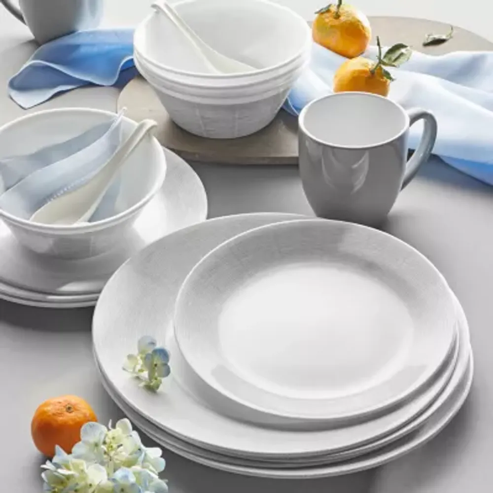 Corelle Woven Lines 16-pc. Glass Dinnerware Set