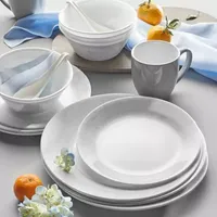 Corelle Woven Lines 16-pc. Glass Dinnerware Set