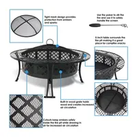 Sunnydaze Collection Portable Weather Resistant Fire Pit