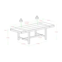 Distressed Dark Oak WoodKitchen Dining Table