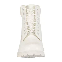 Lugz Mens Convoy Fleece Wide Block Heel Lace Up Boots