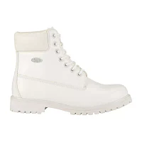 Lugz Mens Convoy Fleece Wide Block Heel Lace Up Boots