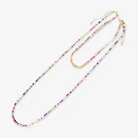 Bijoux Bar Multi Two Layer 40 Inch Beaded Necklace