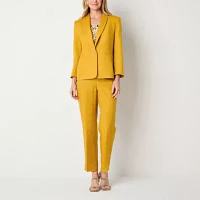 Black Label by Evan-Picone Linen Blend Womens Straight Fit Suit Pant