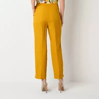 Black Label by Evan-Picone Linen Blend Womens Straight Fit Suit Pant