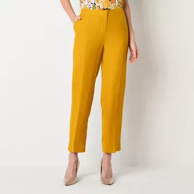 Black Label by Evan-Picone Linen Blend Womens Straight Fit Suit Pant