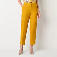 Black Label by Evan-Picone Linen Blend Womens Straight Fit Suit Pant