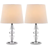 Gem Tiered Crystal Lamp- Set of 2