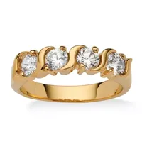 2.5MM 1 CT. T.W. White Cubic Zirconia 18K Gold Over Brass Band