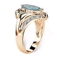 Womens 2 / CT. T.W. Cubic Zirconia 14K Gold Over Brass Cocktail Ring