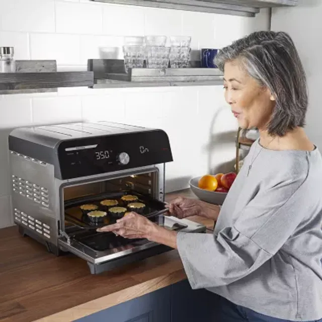 What materials are Instant Brands Instant Omni Pro Air Fryer Toaster Ovens  made of?