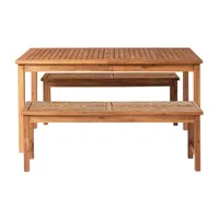 Vincent Collection 3-pc. Weather Resistant Rectangular Dining Set