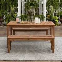 Vincent Collection 3-pc. Weather Resistant Rectangular Dining Set