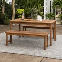 Vincent Collection 3-pc. Weather Resistant Rectangular Dining Set